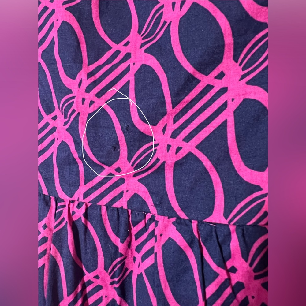Women’s Vintage Diane Von Furstenberg Blue/pink Sleeveless Dress - Picture 5 of 5